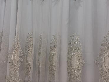 pərdə: İşlənmiş, Tül, rəng - Ağ, Ünvandan götürmə, Ödənişli çatdırılma — 2