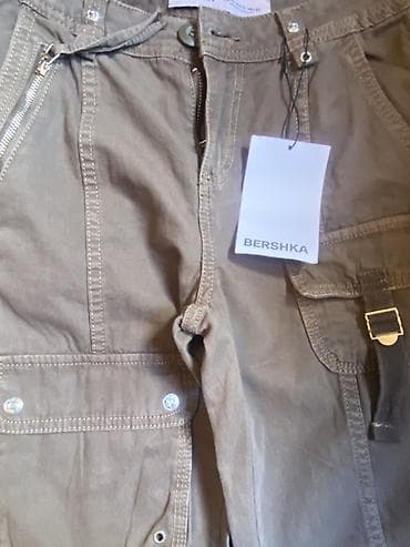 şalvarlar: Şalvar, Bershka, XS, rəng - Qəhvəyi — 3
