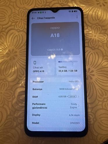 ТВ и видео: Oppo A18, 128 ГБ, цвет - Черный — 3