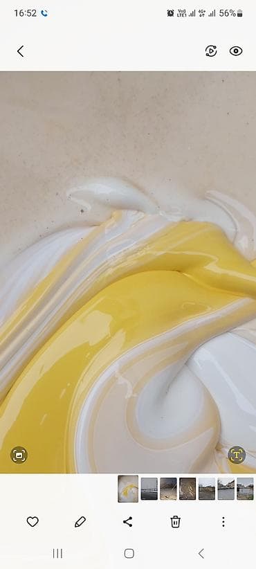 Sarı və ağ akril boya qarışığı Məhsul təsviri: - Su əsaslı akril