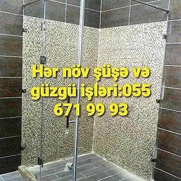 islenmis plastik qapi pencere: 🪟Hər növ şüşə və güzgü işləri: duş kabin,arakəsmə,fasat,qumlama,əyilmə — 7