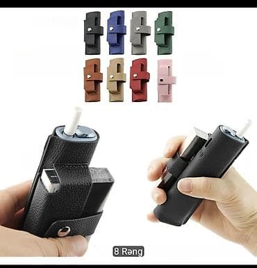 iqos stick: IQOS üçün çoxfunksiyalı dəri örtük/çantacıq - Material: teksturalı — 1