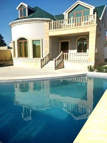 baki hovuzlu evler: 140 kv. m, 4 otaqlı, Kombi, Qaz, İşıq — 1