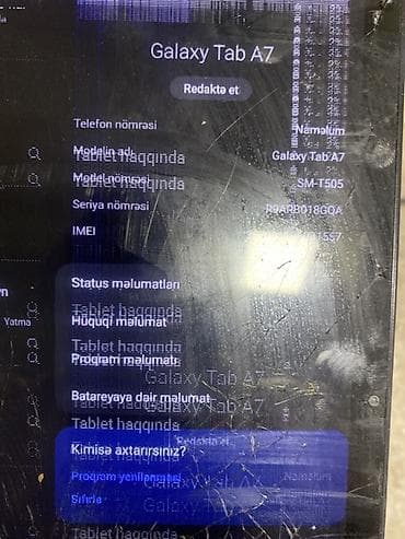 çanta: Samsung Galaxy Tab A7 planşeti satilir. Veziyyeti beledi. Ekran — 6