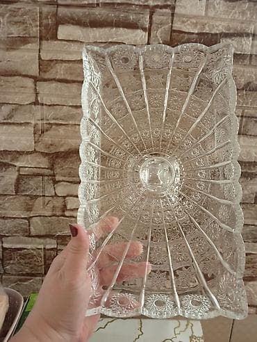 Kristal naxışlı şirniyyat/qat-qat meyvə qabı - Material: qalın — 2