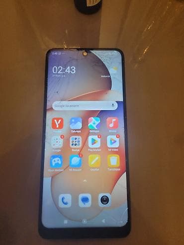 Redmi Note 12, 128 GB, rəng - Qara, Qırıq