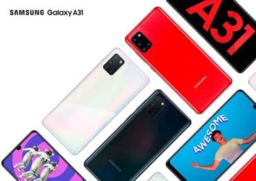 narda 1 saatliq limitsiz internet paketi: Samsung Galaxy A31, 128 GB, rəng - Mavi — 2