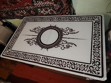 meblər: Mətbəx masası, Yeni, Açılan, Şüşə, Dördbucaq masa — 2