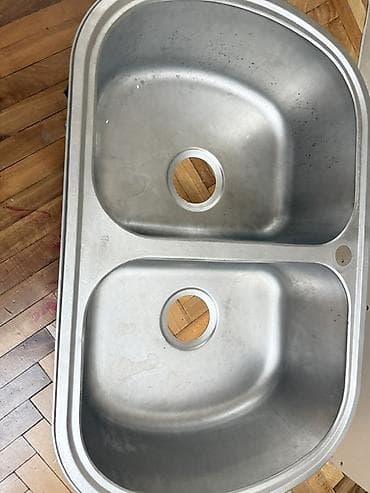 Mətbəx üçün iki bölməli paslanmayan polad lavabo - Material — 2