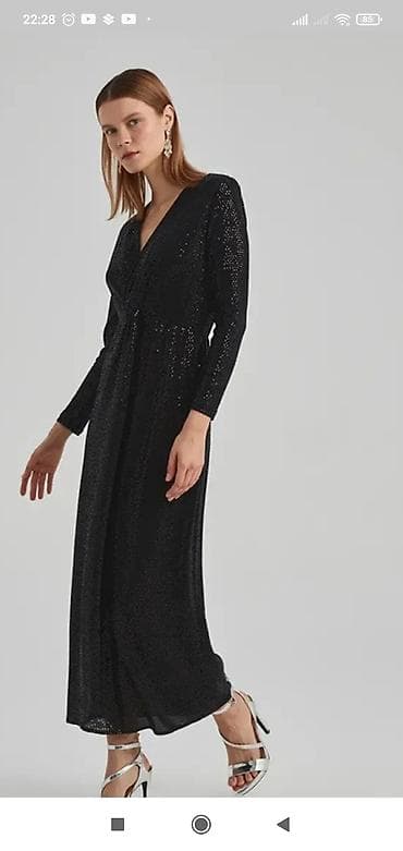 don sekilleri: Qara parıltılı ziyafət donu - Rəng: qara - Parça: incə — 7