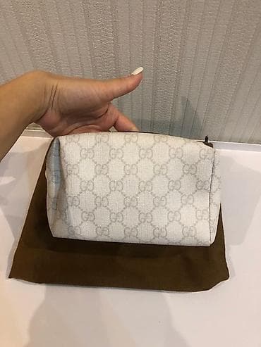 koja yubkalar: Gucci kosmetik çantası yeni - Rəng: açıq bej GG monoqram naxışlı — 9