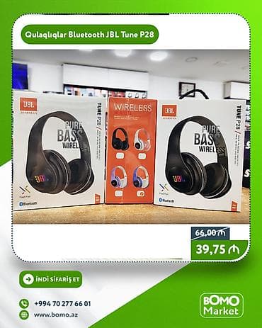 Qulaqcıqlar: 🔥 Qulaqlıqlar Bluetooth Simsiz JBL Tune P28 Harman ✅ Marka: JBL ✅ — 1