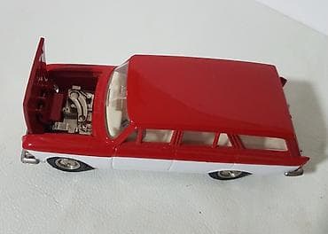 Москвич: Məhsul: Retro metal oyuncaq maşın modeli – stansiyon kupe (qırmızı-ağ — 6
