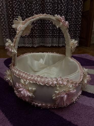 kirayə xonça: Zərif bəzəkli dekorativ səbətlər. Şəkillərdə göstərildiyi kimi təqdim — 3