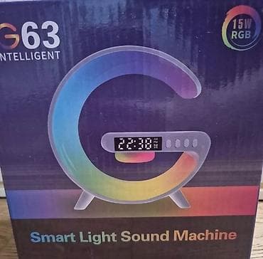 telefon saatlar qiymeti: Led işıqlı çoxfunksiyalı masaüstü saat və simsiz telefon şarj cihazı — 3