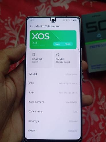 внешний жесткий диск баку: Infinix Note 50 Pro, 256 ГБ, цвет - Серый, Сенсорный — 5