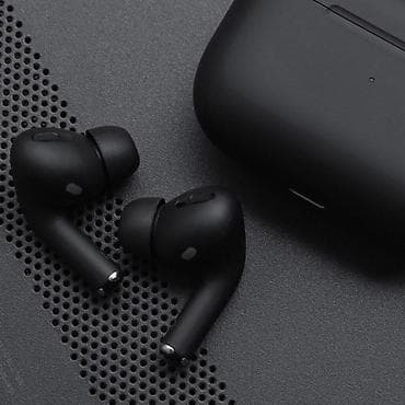 samsung bluetooth: Qara rəngli simsiz Bluetooth qulaqlıq və şarj qutusu. In-ear silikon — 4