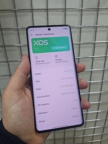 note 11 ekran: Infinix Note 40 Pro, 256 GB, rəng - Qara, Simsiz şarj — 4