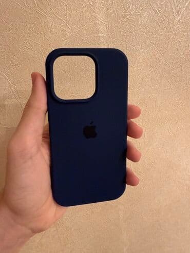 airpods case: Göy Apple Loqolu iPhone Keysi Təmiz, minimal Apple loqolu görünüş — 1