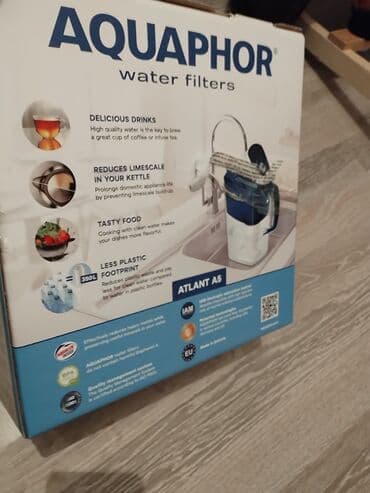 su filtiri: Su filtri qabı. Ümumi həcmi 4 litr. İki litr su süzür. Estoniya — 5