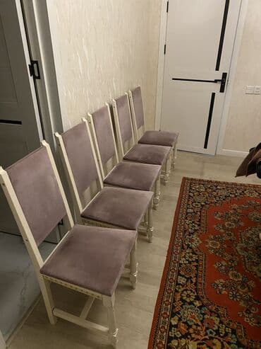 masa oturacaqlar: Qonaq otağı üçün, İşlənmiş, Açılmayan, Kvadrat masa, 6 stul — 3