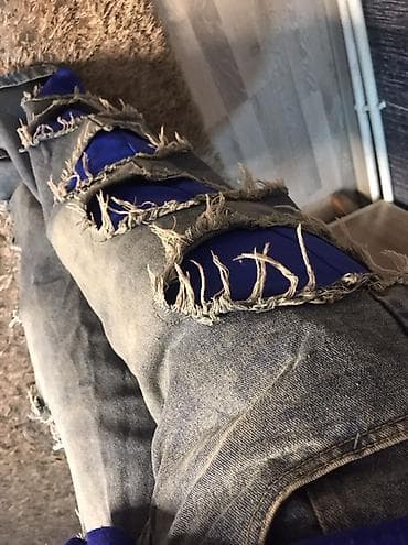 ayaqq: Qadın üçün jeans şalvar - Model: geniş kəsim (baggy/straight) - Rəng — 2