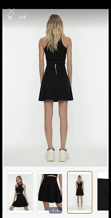 qara etek: Qara mini ətək - Kəsim: A-kəsim, ətəyin aşağı hissəsi yüngülcə — 3