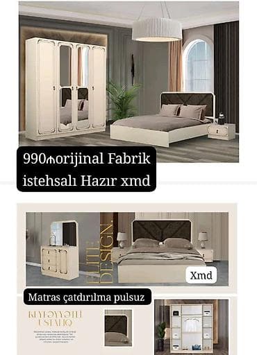 Yataq otağı dəsti – orijinal fabrik istehsalı Komplektin tərkibi: -