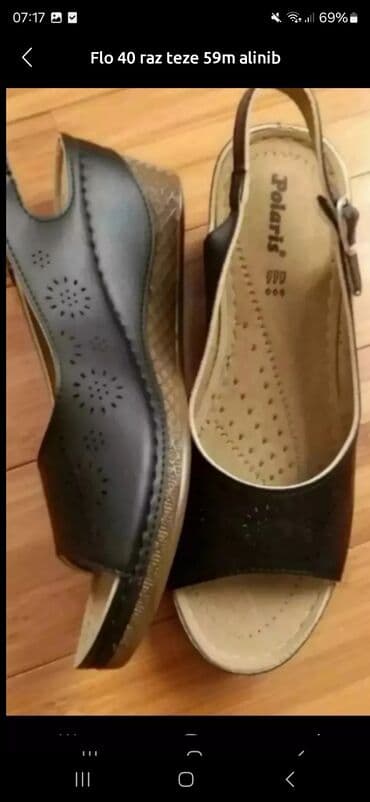 Məhsul: Polaris qadın sandal/kələş - Ölçü: 40 (Flo) - Rəng: qara - Üst lalafo.az -da Məhsul: Polaris qadın sandal/kələş - Ölçü: 40 (Flo) - Rəng: qara - Üst