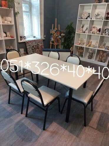 Masa və oturacaq dəstləri: Mətbəx üçün, Yeni, Dördbucaq masa, 4 stul — 7