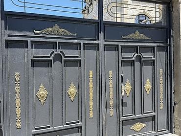 İşlənmiş Dəmir Həyət darvazası, Yana açılan, 350 m, Avtomatik, Qapı ilə, rəng - Boz, Kredit yoxdur