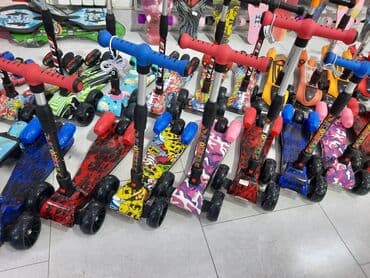 детские самокаты с родительской ручкой: Samokat, Scooter, Skuter,Samakat🛴 🔹Tüstülü💨- Buxarlı🌬️ 🔹 Musiqili🎶 🔸️ — 2