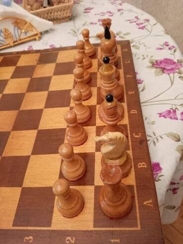 Шлемы: Taxta şahmat dəsti - Material: laklanmış ağacdan hazırlanmış taxta — 3