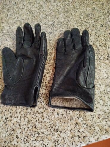 Маски, очки: Qara dəridən klassik əlcəklər - Material: yumşaq təbii dəri (xaric) — 2