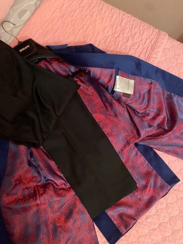 kişi ucun klassik qara kostyum: Kostyum, Qış, Emiland, rəng - Göy — 3