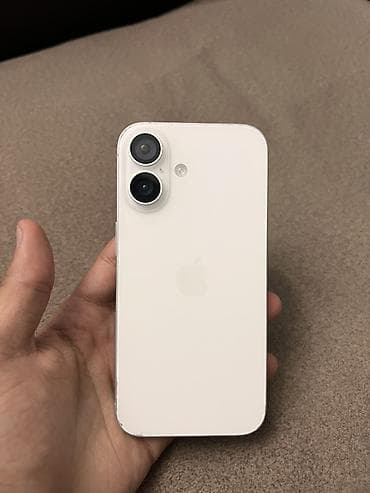 telefonlar 60 azn: IPhone 16, Ağ, Simsiz şarj — 3