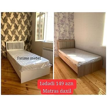 Tək nəfərlik çarpayı modeli – başlıq hissəsi yumşaq parçalı