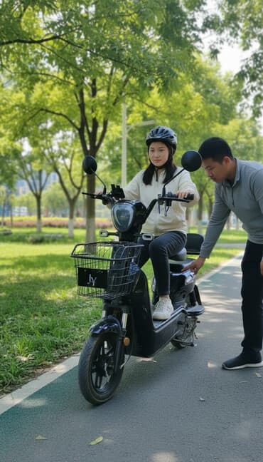 Elektrik skuter - Şəhər içi rahat hərəkət üçün elektrikli model - Ön