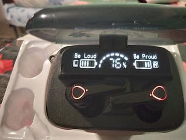 Audio: İşlənmiş Simsiz (Bluetooth) Qulaqcıqlar, rəng - Qara — 3