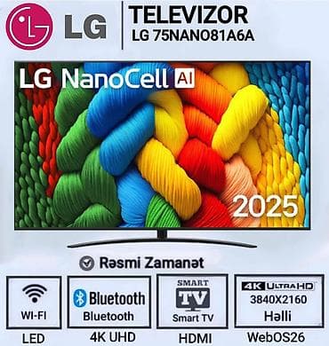 aile tv: LG Smart TV-lər – 4K UHD, AI və WebOS26 Modellər: - LG 55NU850B6LA – — 8