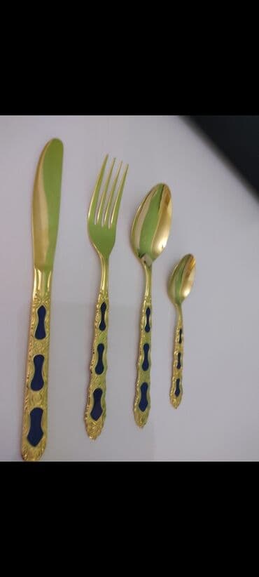 набор ножей zepter цена в бишкеке: Позолоченные 24K 6 столовых ложек 75 азн 5 вилок 70 азн 4 чайные — 1