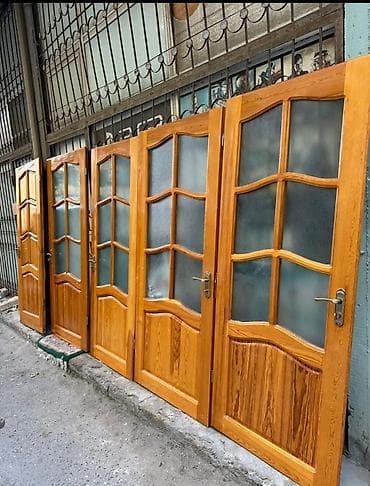 otaq qapilar: 8 eded temiz taxta qapi çerçive nalişnik zamok şüşüli 2 si hamam — 1
