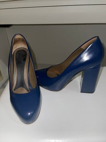 platforma mokasinlər: Tuflilər, Ölçü: 36.5, rəng - Göy, İşlənmiş — 3