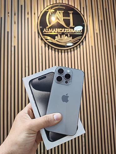 iphone 5: IPhone 15 Pro, 128 GB, Natural Titanium, Zəmanət, Simsiz şarj, Face ID — 1