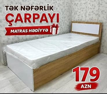 tek kravat: Tək nəfərlik çarpayı - Ölçü: tək nəfərlik standart ölçü (məkan — 1