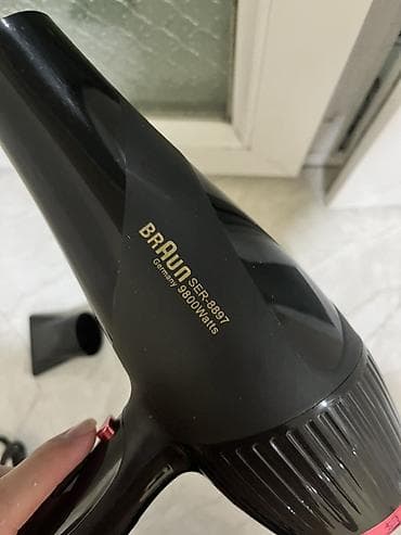 iphone dubay 13: Braun SER-8897 fen. Qara rəngli, erqonomik tutacaqlı saçqurudan — 3