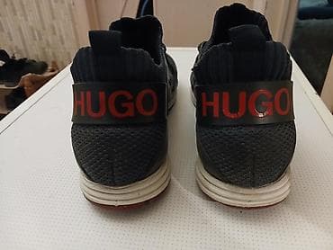 HUGO markalı kişi üçün sport ayaqqabı. Qara rəngli, müasir və rahat — 1