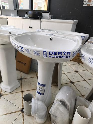 DERYA Keramika ayaqlı əl-üz yuma leykanası - Material: yüksək — 1