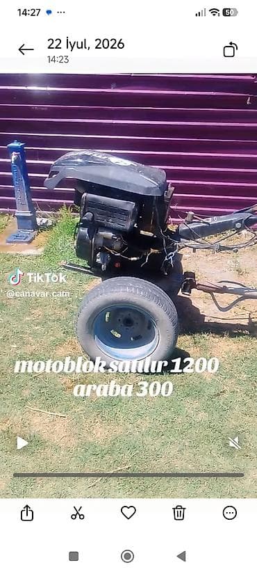авто руль: Motoblok və qoşqu araba - Güclü benzin mühərrikli motoblok - Təkərli — 1