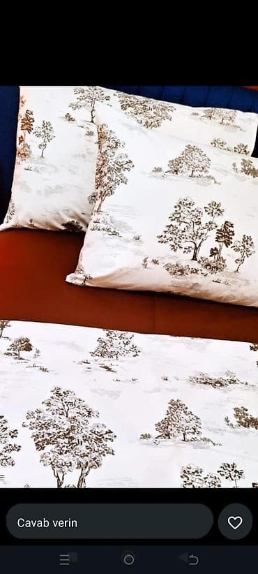 tafta parça: Pastel dizaynlı yataq dəstləri - Material: Təbii parça hissiyatı — 10